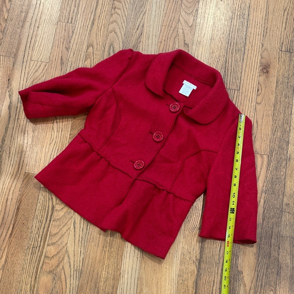 Worthington Stylish Red Women’s 3/4 Sleeve Jacket Size: Large - Picture 4 of 4